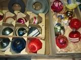 Shiny brite ornaments - mica stencils