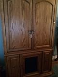 Oak entertainment center