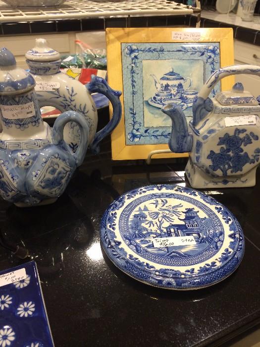 More blue & white items
