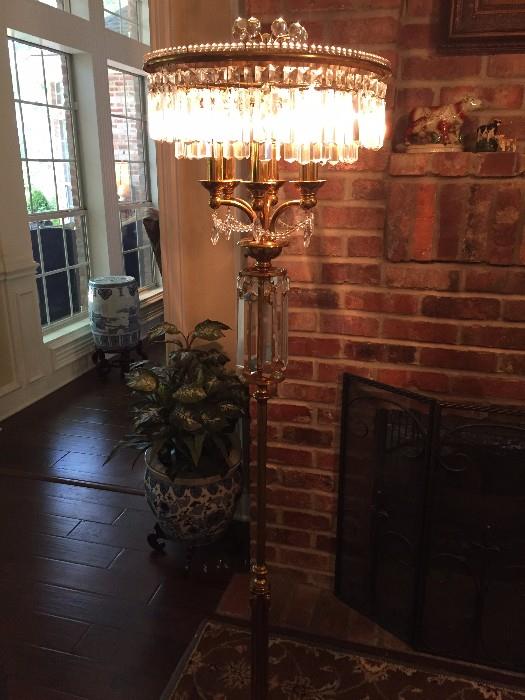Floor lamp chandelier from Italy (purchased from Forestwood Antiques in Dallas)