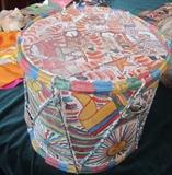 Handprinted Ecuadorian Drum used for the Feast of Corpus Christi.  