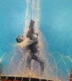 Painting by Earl Staley of a fountain in Rome