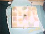 MOTHER OF PEARL COMPACT WITH LIONS CLUB EMBLEM