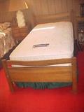 TWIN BED WITH BEDDING - SERTA MATTRESS & BOXSPRING - BRADSHAW ELITE