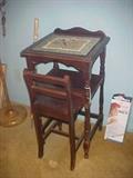 VINTAGE TELEPHONE TABLE W/ CHAIR