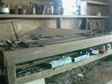 ***Price reduction Rare 19th Century Open Pit Saw Now $375.00 
Other crosscut saws in foreground already sold 