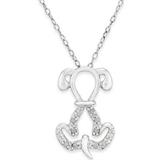 Diamond Dog Necklace- This polished pendant necklace boasts an openwork dog pendant highlighted by round-cut diamonds (approx. 1/10 ct. t.w.). Crafted in sterling silver.
Size: Approximate length: 18 inches. Approximate drop: 4/5 inch