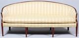 Lot#1082, ENGLISH HEPPLEWHITE MAHOGANY SOFA, C. 1785.An 18th century sofa having exposed continuous crest rail. Purchased from Spencer & Judd Antiques, Essex, Connecticut. Comes with original invoice.