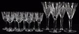 Lot#1170, WATERFORD CRYSTAL STEMWARE, TWELVE PIECES, H 3 1/2"-5"Eight liquors and four cordial glasses, non-matching. Signed.