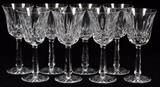 Lot#1171, WATERFORD 'BALLYSHANNON' CRYSTAL WATER GOBLETS, SET OF TWELVE, H 7 5/8"Set of 12 "Ballyshannon" pattern water goblets; signed. From the collection of Dr. Marion Scott and Ann Scott, Grosse Pointe Shores.