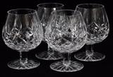 Lot#1173, WATERFORD 'LISMORE' CRYSTAL BRANDY SNIFTERS, FOUR, H 5 1/3"Signed Waterford. From the collection of Dr. Marion Scott and Ann Scott, Grosse Pointe Shores.