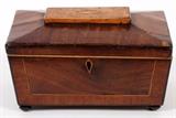 Lot#1336, ENGLISH TEA CADDY, 19TH C., L 8 1/2"Measures L.8 1/2" x 5 1/2".
