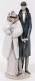 Lot#1421, LLADRO PORCELAIN FIGURE GROUP, H 14 3/4", 'ON THE TOWN'.Number 1452, "On the Town".