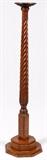 Lot#37, ENGLISH MAHOGANY PEDESTAL, C 1900, H 62"Spiral shaft. Stepped base.