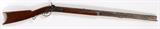 Lot#150, PENNSYLVANIA RIFLE WORKS, .40 CAL. DOUBLE SET TRIGGER, HALF-STOCK RIFLE, C. 1850, L 33" BBL...Pennsylvania rifle having three ramrod thimbles, the last of which is brass; a scroll form trigger guard, double set trigger; octagonal barrel, 33" L; brass butt plate. Engraved acanthus leaf decoration at side plate. Stamped "Pennsylvania Rifle Works". Antique firearm no paperwork required, GA.