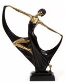 Lot#227, ART DECO STYLE METAL SCULPTURE OF A DANCER, H 14"Not signed.