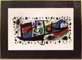Lot#285, AFTER JOAN MIRO COLOR LITHOGRAPH, H 14", L 21", "STAR SCENE"The Collector's Guild, Ltd., label on verso.  Framed and matted under acrylic.