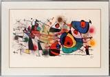 Lot#288, AFTER JOAN MIRO COLOR LITHOGRAPH, H 13", W 10", "THE SINGING FISH"The Collector's Guild, Ltd., label on verso.  Framed and matted under acrylic.