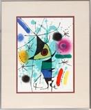 Lot#288, AFTER JOAN MIRO COLOR LITHOGRAPH, H 13", W 10", "THE SINGING FISH"..The Collector's Guild, Ltd., label on verso.  Framed and matted under acrylic.