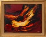 Lot#2034, LEONARDO NIERMAN, (MEX. 1932) OIL ON MASONITE H 23.5" W 31.5"Signed. Nierman, born in Mexico in 1932. Purchased in 1977 directly from the artist.