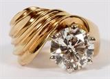 Lot#2044, 3.45 CT. DIAMOND H COLOR, VS1 CLARITY, 14KT GOLD RING,,7.4 DWT ring