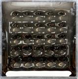 Lot#2129, VICTOR BONATO (GERMAN B.1934), GLASS MIRROR ON PANEL, DEC. 1969, H 19", W 19", "H - UU - 69"On verso:  signed; stamped; 17/30 (edition); dated and titled (see photo detail); steel original frame.  Provenance purchased from Hudson's , Detroit, MI, 1970.