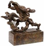Lot#2132, JACQUES LIPCHITZ (FRENCH, 1891-1973), BRONZE MAQUETTE SCULPTURE, H 29 1/2", L 30", D 13", SKETCH FOR "THE SPIRIT OF ENTERPRISE"Number 2/7; signed.  Provenance:  purchased from Marlborough Godard Gallery, Toronto, Ontario, 1976-1977.  For copies of the bill of sale, statement of originality and Canadian Customs export entry form see additional photos (copies also in consignor file).  "The commission for "The Spirit of Enterprise" overlapped both with the fire in Lipchitz's New York studio on January 5, 1952 and with the period after the death of Curt Valentin in 1955 when he had no dealer."