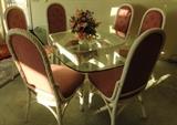 Glass Dining Table and Six Chairs