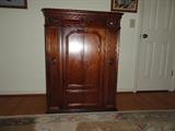 Mahogany Cabinet w/silver tableware storage in top