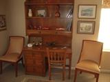 Oak desk & hutch