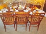 Cherry table & 8 chairs