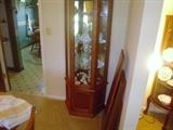Oak curio cabinet