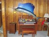 Lowery Organ & Mounted sailfish