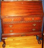 Claw foot Chippendale style desk, ca. 1940