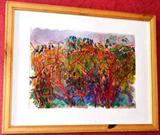 Framed Contemporary watercolor, signed lower right "Cox"