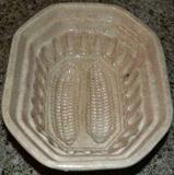Ironstone jelly mold with 2 corn impressions. Late 19th century