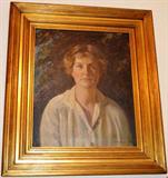 Arthur Merton Hazard, portrait of unknown sitter. Signed and dated lower left 1918
