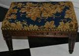 Louis XVI style needlepoint footstool