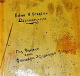 Signature and Ramsdell mark on bottom of youth's chair