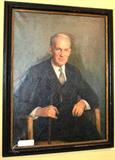 Oil on canvas of portrait of gentleman. Signed upper corner