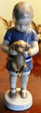 B & G boy with puppy