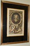 Hand colored engraving of Ann of Cleuse Queen of Henry VIII