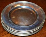 8 STERLING International Bread and Butter plates, monogrammed "D"