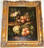 Large decorative oil on canvas of stillife with rabbit