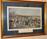 Re-print of old golf color lithograph.  Beautifully framed and matted.