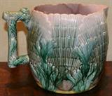 Large Majolica pitcher, most likely used for water or possibly milk