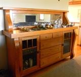 Antique Oak Sideboard, wedding toppers, a few pieces of the silver plate 