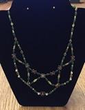 RARE FABERGE 18K YELLOW GOLD, JADE AND MULTI-GEM NECKLACE!!