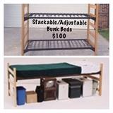 #11 Bunk Beds (we have three sets of these)Wood with Metal Springs $100 per set
