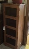 #22 Wood Cabinet with chicken wire doors 20x13x48 $75 